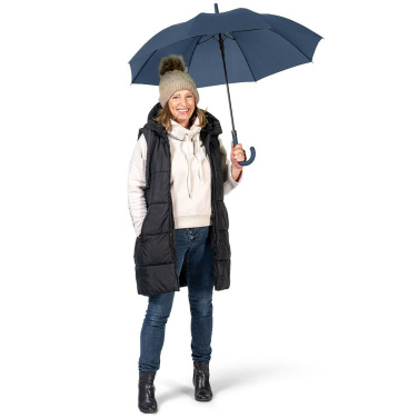 FARE® Fashion AC ühevärviline automaatne vihmavari logoga, tumesinine – detailvaade 3
