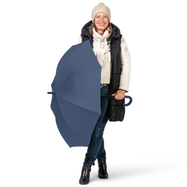 FARE® Fashion AC ühevärviline automaatne vihmavari logoga, tumesinine – detailvaade 4