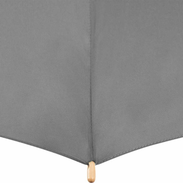 FARE ÖkoBrella soodne automaatne vihmavari taaskasutatud PET-kattega logoga, hall (waterSAVE®) – detailvaade 4