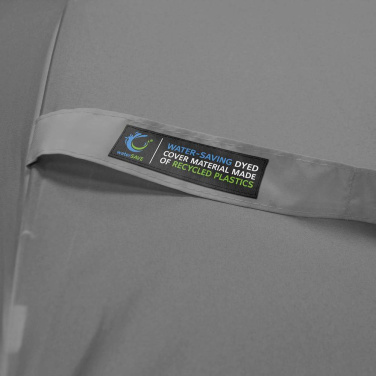 FARE ÖkoBrella soodne automaatne vihmavari taaskasutatud PET-kattega logoga, hall (waterSAVE®) – detailvaade 5
