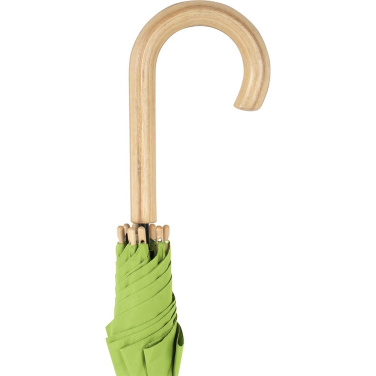 FARE ÖkoBrella soodne automaatne vihmavari taaskasutatud PET-kattega logoga, laimiroheline (waterSAVE®) – detailvaade 7