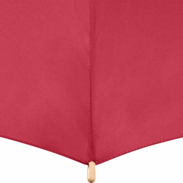 FARE ÖkoBrella soodne automaatne vihmavari taaskasutatud PET-kattega logoga, punane (waterSAVE®) – detailvaade 4