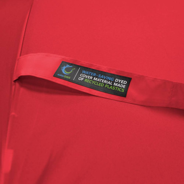 FARE ÖkoBrella soodne automaatne vihmavari taaskasutatud PET-kattega logoga, punane (waterSAVE®) – detailvaade 5