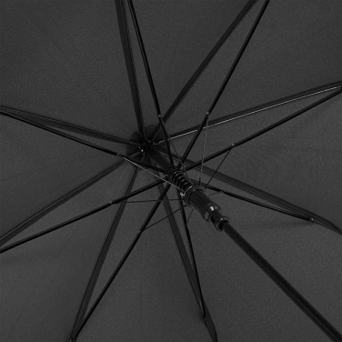 FARE ÖkoBrella soodne automaatne vihmavari taaskasutatud PET-kattega logoga, must (waterSAVE®) – detailvaade 3