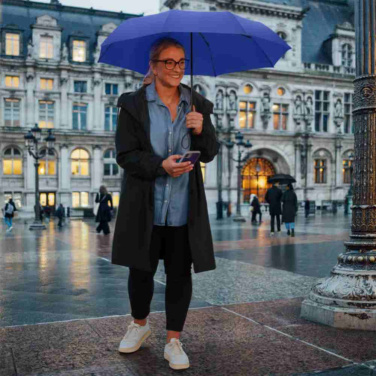 FARE Topless kompaktne taskuvihmavari logoga, eurosinine – detailvaade 2