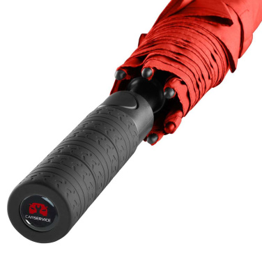 FARE® Profile rehvimustriga automaatne golfivihmavari logoga, punane – detailvaade 5
