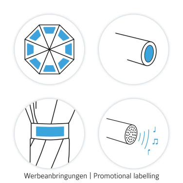FARE® Sound helilogoga keskmine automaatne vihmavari logoga – tootefoto