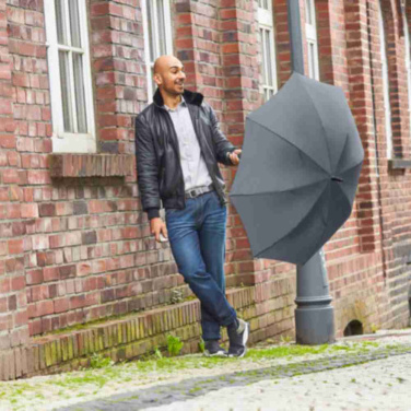 FARE® Sound helilogoga keskmine automaatne vihmavari logoga, hall – detailvaade 2