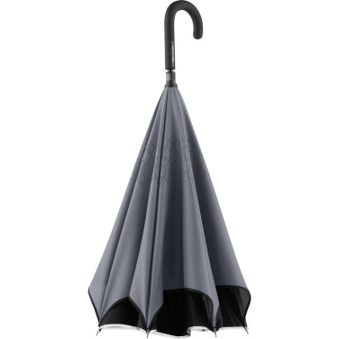 FARE® Contrary tagurpidi avanev vihmavari logoga, must / hall – detailvaade 5