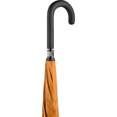 FARE® Contrary tagurpidi avanev vihmavari logoga, must / oranž – detailvaade 6