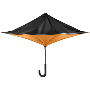 FARE® Contrary tagurpidi avanev vihmavari logoga, must / oranž – detailvaade 8