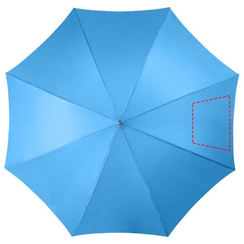 Lisa 23" auto open umbrella with wooden handle: Logo position – panel 3