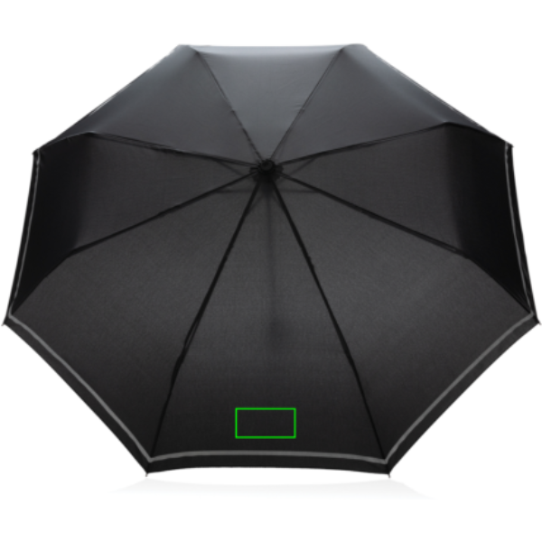 20,5" Impact AWARE™ RPET 190T pongee mini helkurvihmavari: Logo asukoht – vihmavari